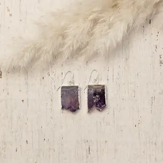 Wild Abandon Silver plated Violette earrings / amethyst