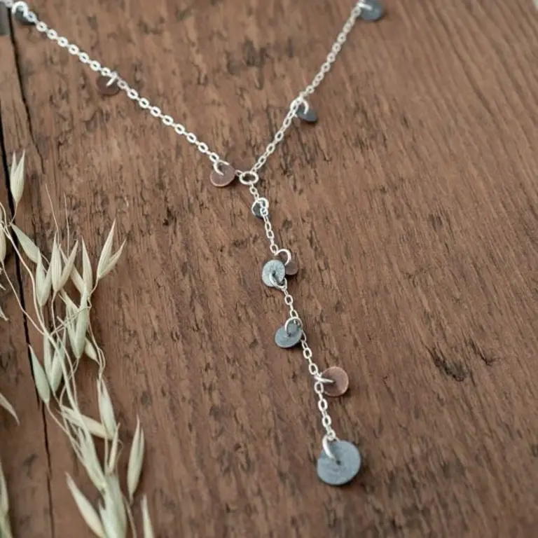 Wild Abandon Silver plated Rae necklace / black / copper