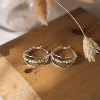 Wild Abandon Silver plated Zahra hoops