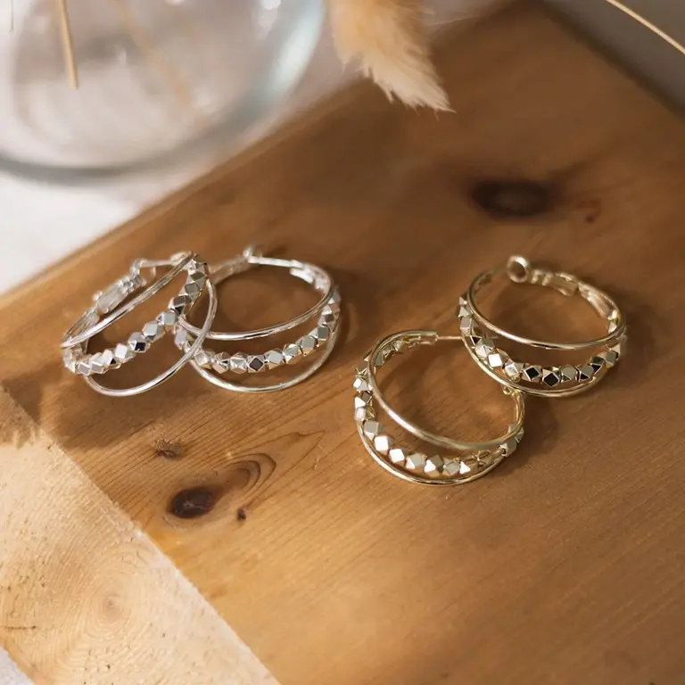 Wild Abandon Silver plated Zahra hoops
