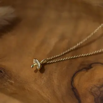 Wild Abandon Gold plated Forest Forage necklace