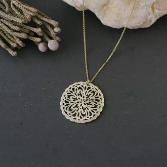 Wild Abandon Gold plated Mantra necklace