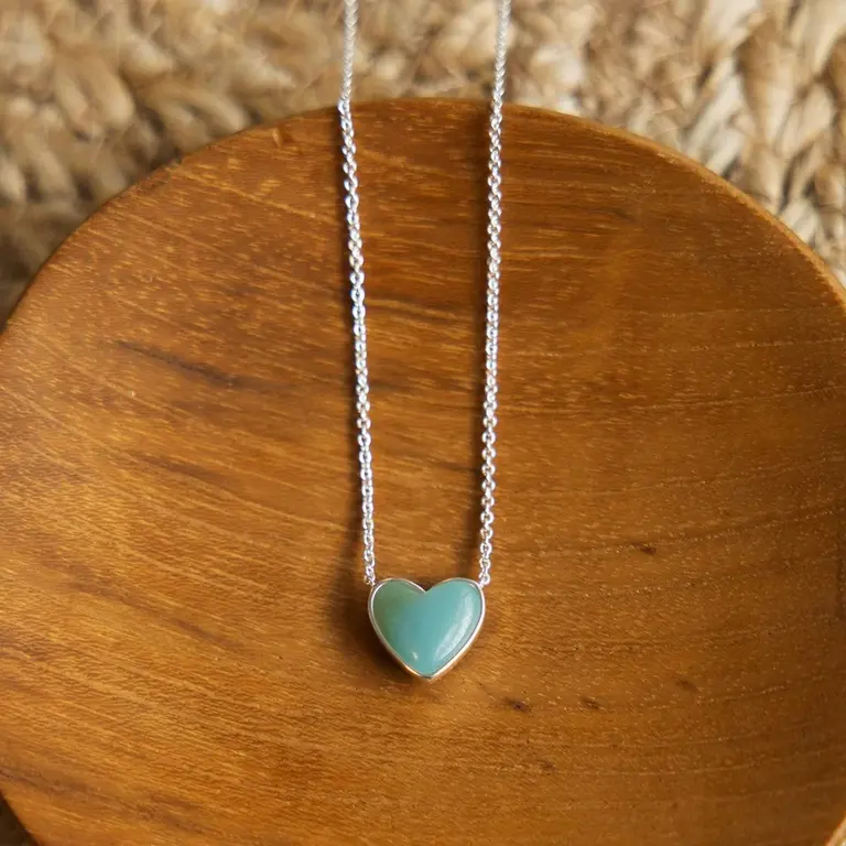 Wild Abandon Silver plated All Your Heart necklace / amazonite