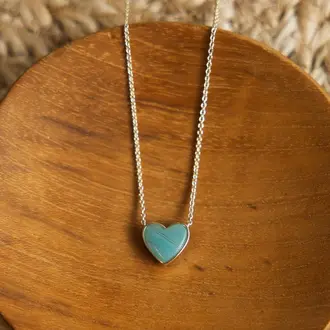 Wild Abandon Gold plated All Your Heart necklace / amazonite