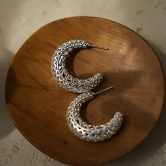 Wild Abandon Silver plated Dream Weaver hoops