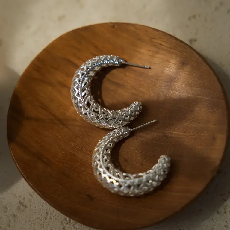 Wild Abandon Silver plated Dream Weaver hoops