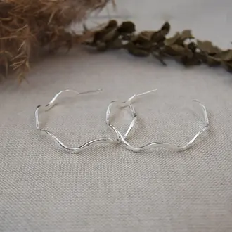 Wild Abandon Silver plated Bombora hoops