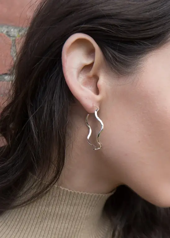 Wild Abandon Silver plated Bombora hoops