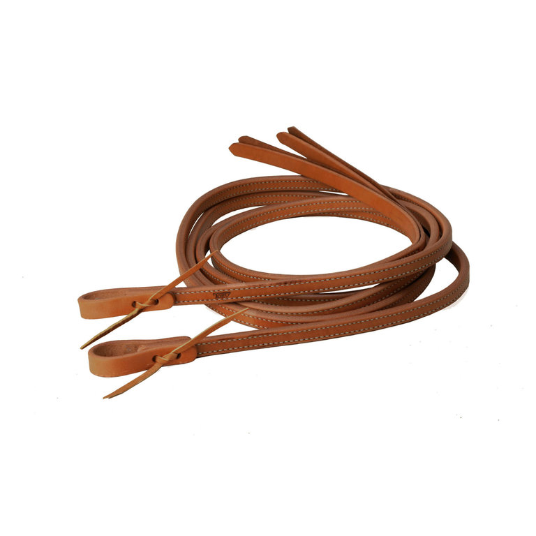 TORY LEATHER 5/8" X 7' DOUBLE STITCHED  HERMAN LEATHER REINS