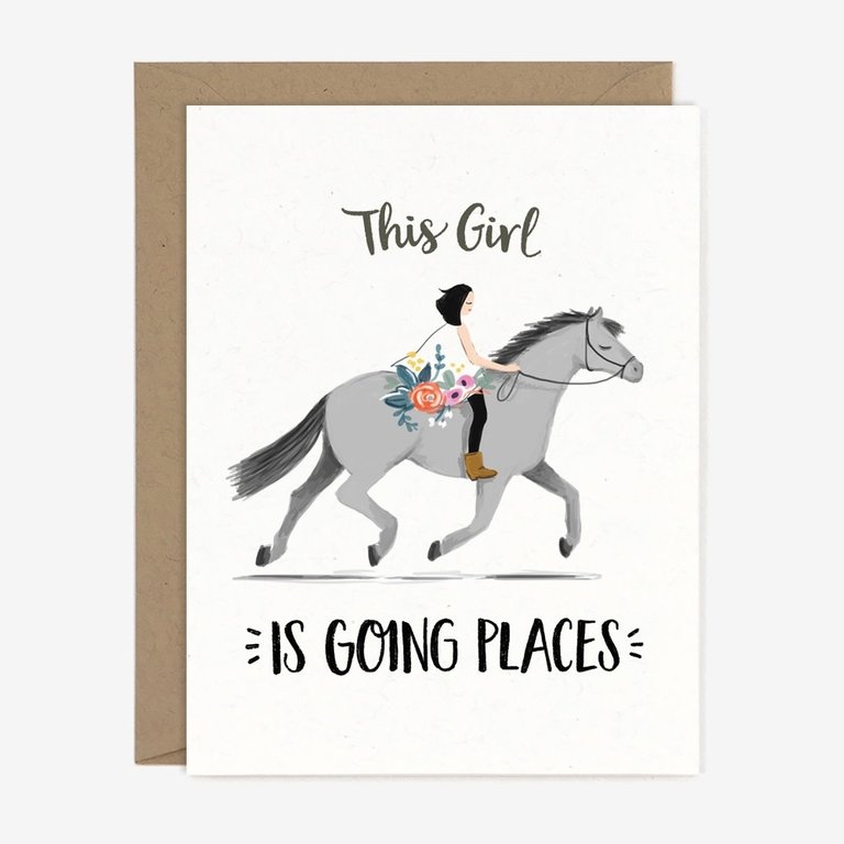 PAPER PONY CO GOING PLACES PONY CARD