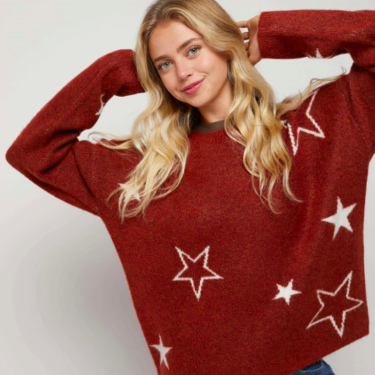 IN THE BEGINNING ALL OVER STAR SWEATER