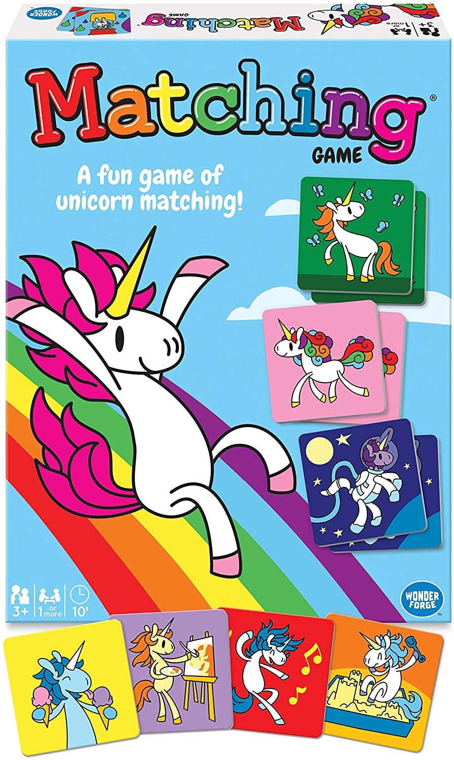 Unicorn Memory Matching Board Game Aunt Donkeys