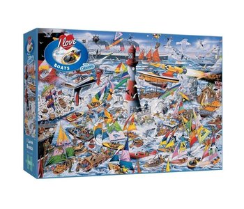 I Love Boats 1000 Piece Jigsaw Puzzle