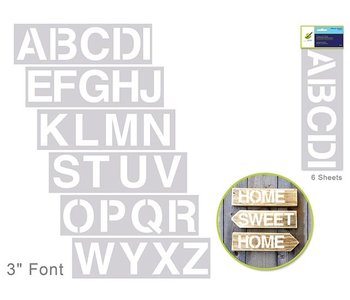 Color Factory: 3" Alphabet Stencil 6-Sht Set