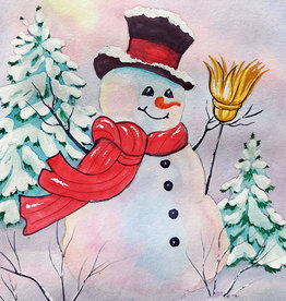 Tamara S Watercolour Art Class Snowman (greeting card) Fri Dec 9 6:00 to 7:30 pm