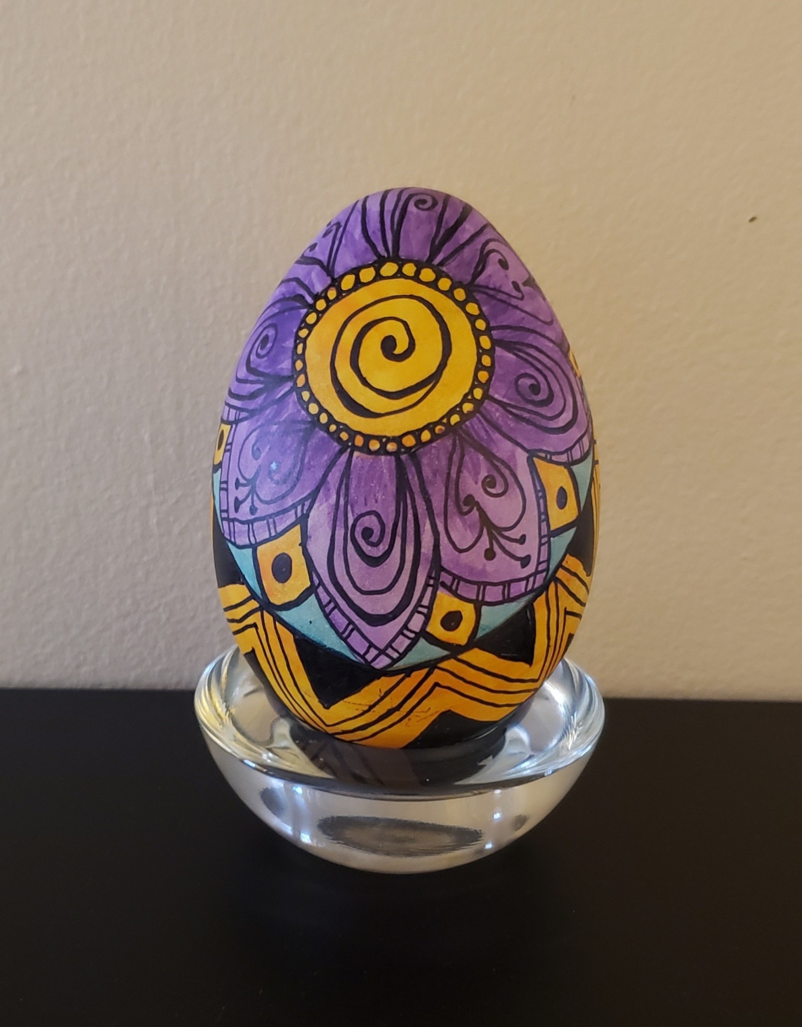 Diane W Watercolour & ink Art Class Decorative Egg Teach and Tea Sun April 2 1:30 to 4:00 pm