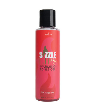 Sizzle Lips Warming Gel Bottle Strawberry 4.2oz