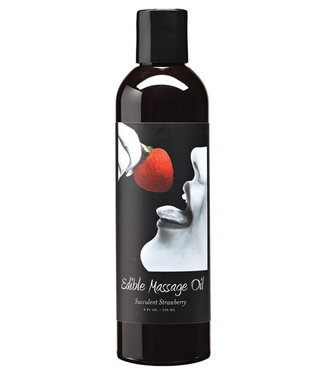 Earthly Body Hemp Edible Massage Oil Strawberry 8oz