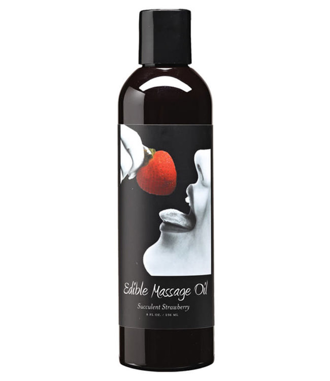 Earthly Body Hemp Edible Massage Oil Strawberry 8oz