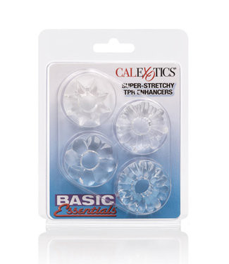 Basic Essentials Rings Clear Set of 4