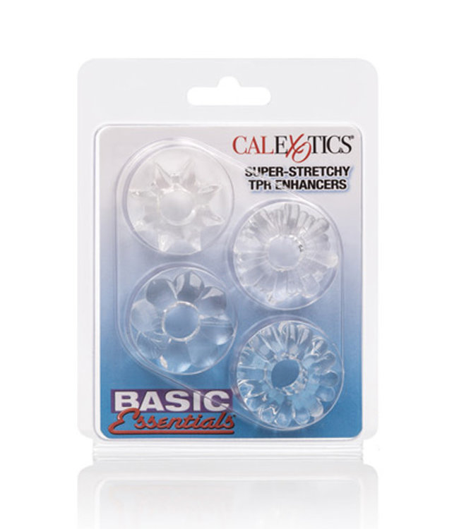 Basic Essentials Rings Clear Set of 4
