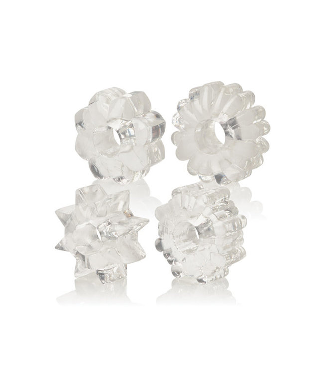 Basic Essentials Rings Clear Set of 4