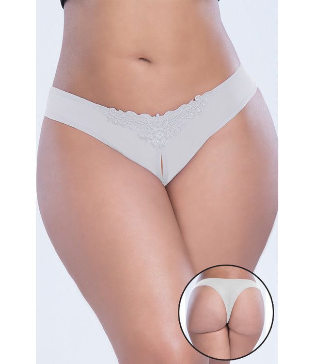 Plus Crotchless Thong 2066X
