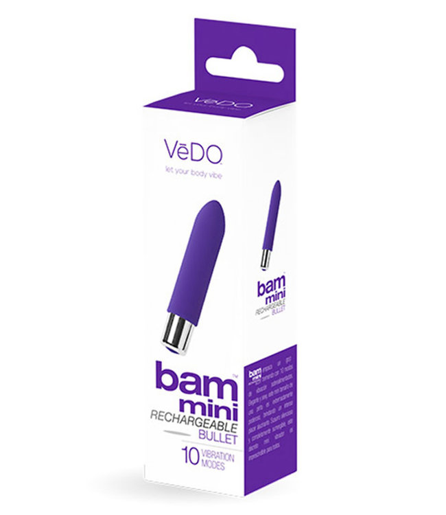 VeDO Bam Mini Rechargeable Bullet Vibe Indigo