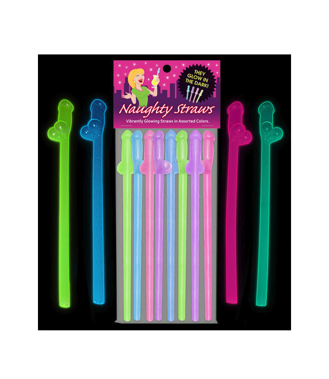 Glow In The Dark Naughty Straws