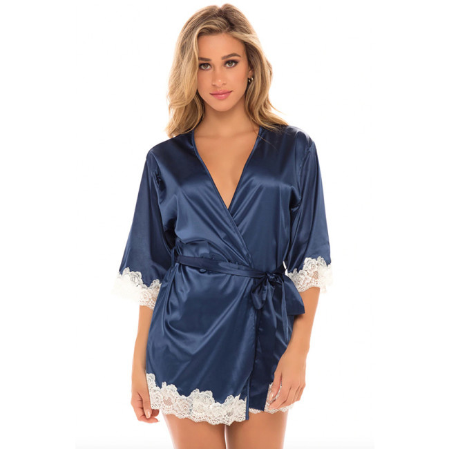 Sebina Blue/White Robe