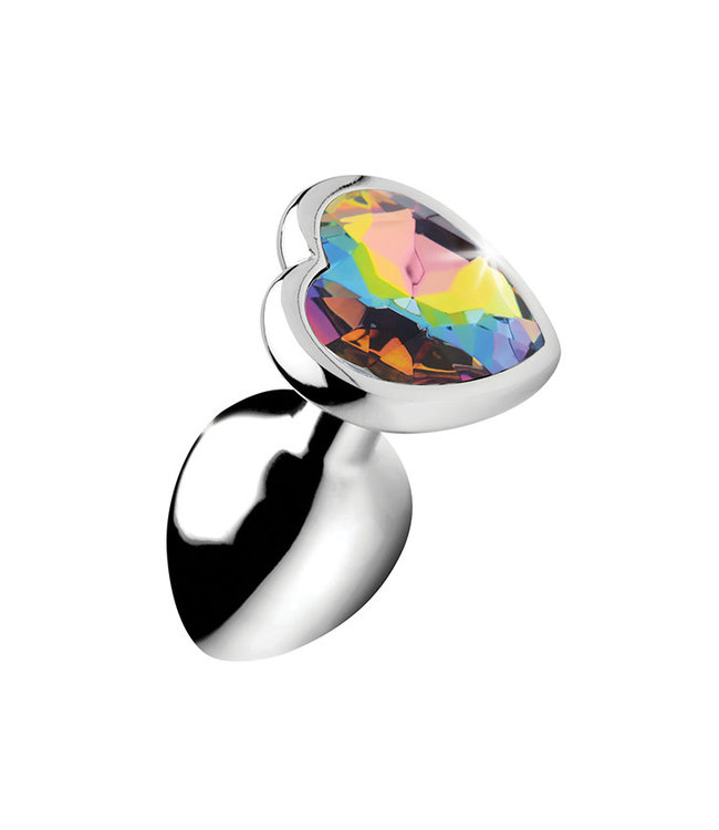 Booty Sparks Rainbow Prism Heart Anal Plug Small