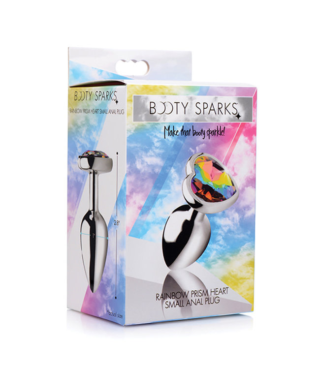 Booty Sparks Rainbow Prism Heart Anal Plug Small