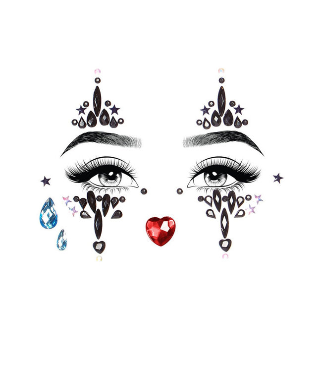 Harlequin Clown Jewels Sticker