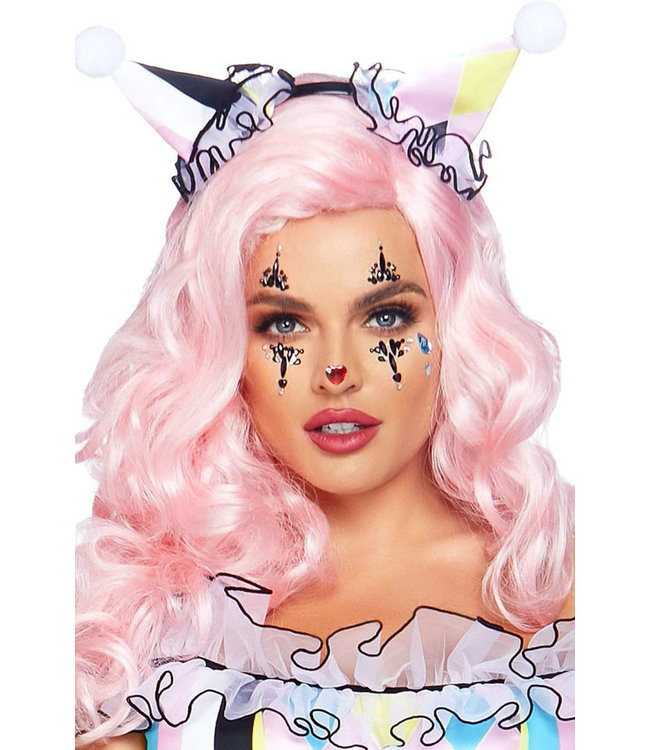 Harlequin Clown Jewels Sticker