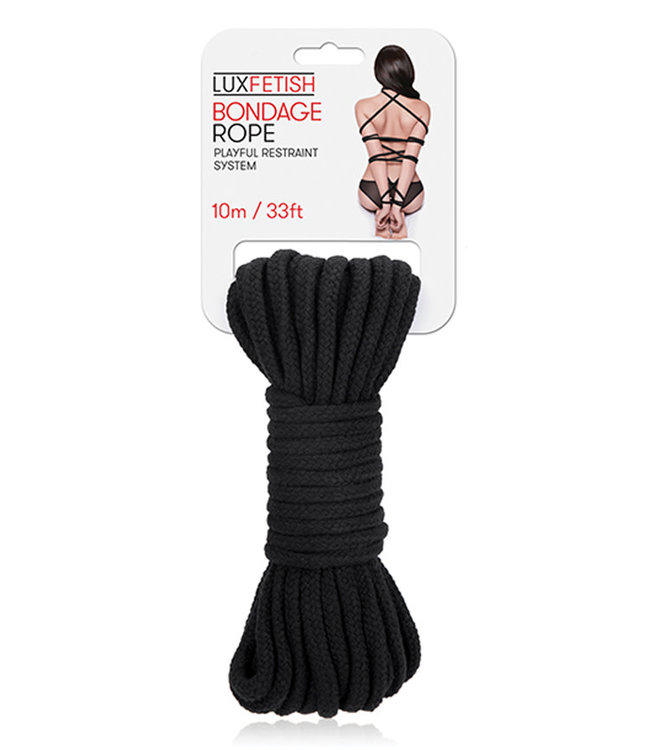 Lux Fetish Bondage Rope 10m/33 ft Black