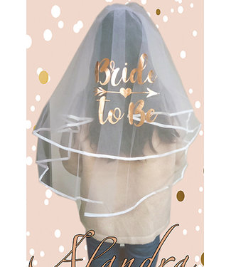 Bride to Be Luxury Veil Rose Gold