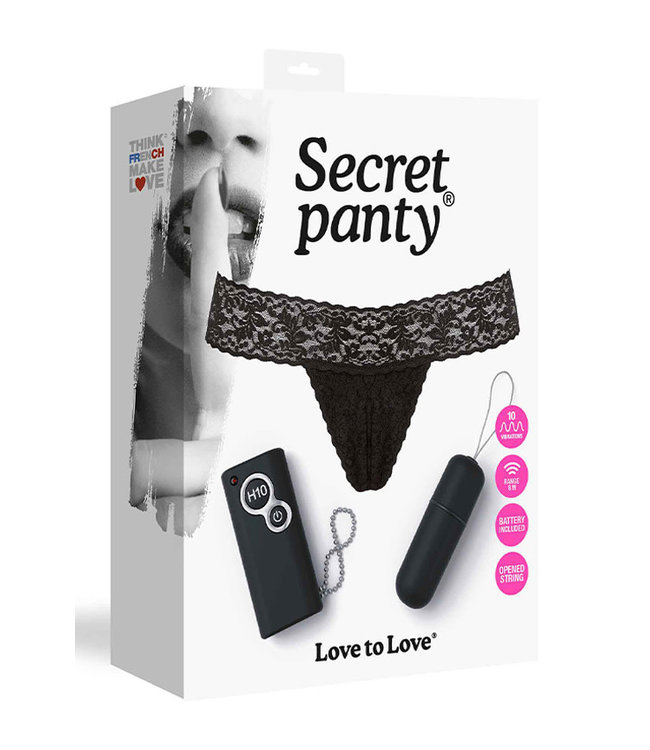 Love To Love Secret Vibrating Panty Black