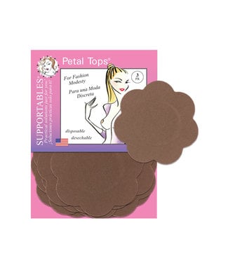 Petal Tops Soft Disposable Nipple Covers Cocoa