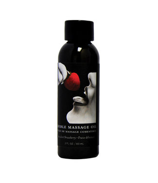 Earthly Body Edible Massage Oil Strawberry 2oz