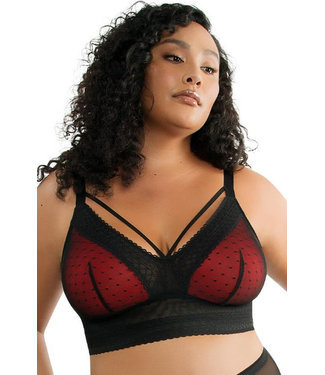 Parfait Mia Dot Wire-Free Black Bra P6011