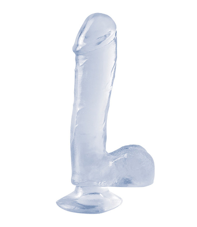 Basix Rubber Works 7.5" Dong With Suction Cup Clear