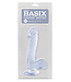 Basix Rubber Works 7.5" Dong With Suction Cup Clear