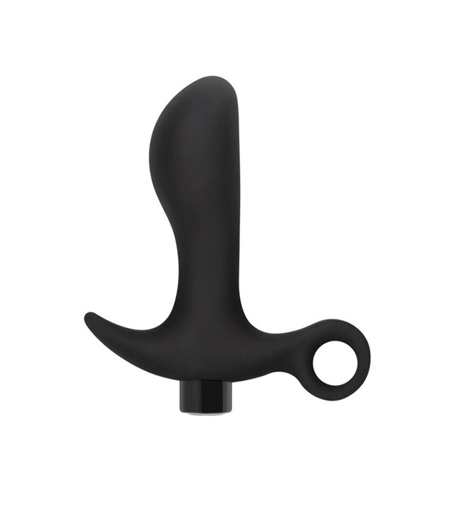Anal Adventures Platinum Silicone Vibrating Prostate Massager 01 Black