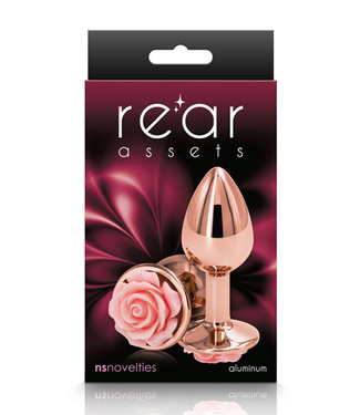 Rear Assets Rose Anal Plug Small Pink