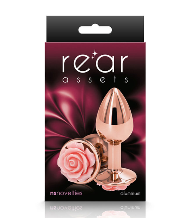 Rear Assets Rose Anal Plug Small Pink