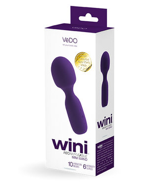 Vedo Wini Rechargeable Mini Wand Tease Me Purple