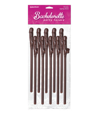Dicky Sipping Straws Brown 10 piece