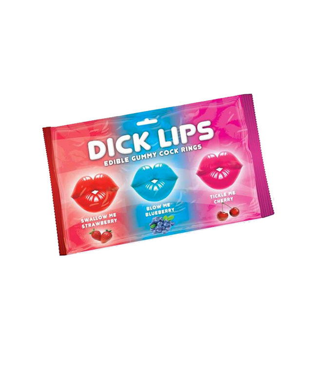 Dick Lips Gummy Cock Rings 3pk