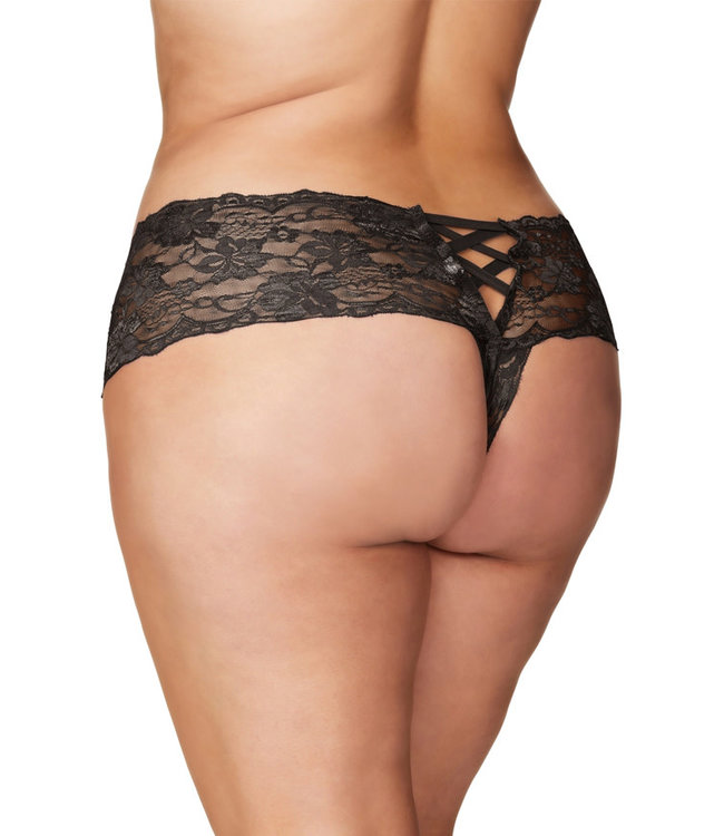 Plus Good Night Kiss Crotchless Boyshort 2025X