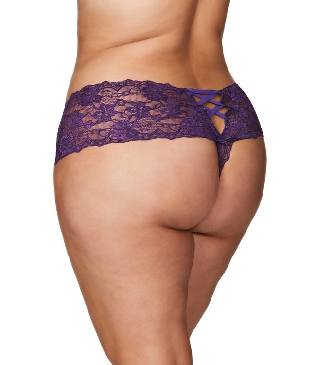 Plus Good Night Kiss Crotchless Boyshort 2025X